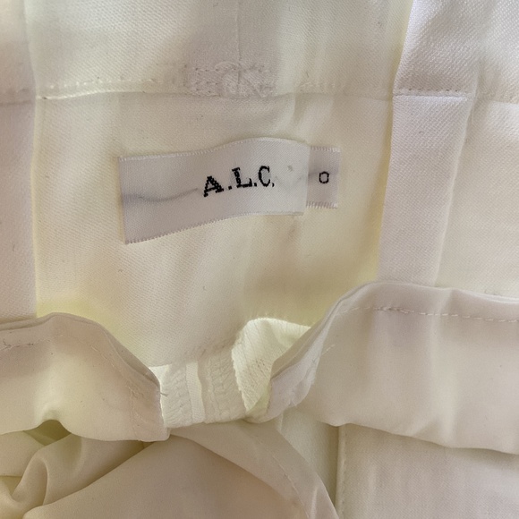 A.L.C. Diego Paper Bag Waist Linen Blend Crop Pants sz 0 - Picture 6 of 7